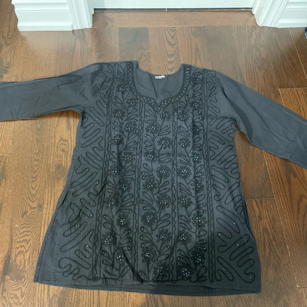 BRAND NEW *Black Indian Cotton Kurta*